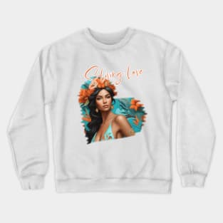 sliving beautiful woman Crewneck Sweatshirt